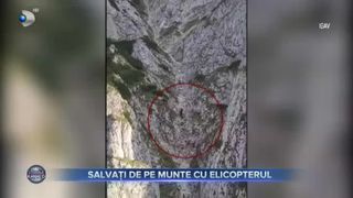 VIDEO - Misiune dificilă &icirc;n munții Piatra Craiului. Doi turiști au fost salvați de un elicopter, după ce au căzut &icirc;n gol 45 de metri 