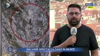 VIDEO - Salvare spectaculoasă în munți. O turistă a fost salvată cu elicopterul după ce a căzut 45 de metri în gol