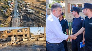 Containere modulare ca locuință pentru oamenii din Crevedia. Ciolacu: "Sunt 7 case afectate, 3 aproape &icirc;n integralitate, toţi vor fi ajutaţi"