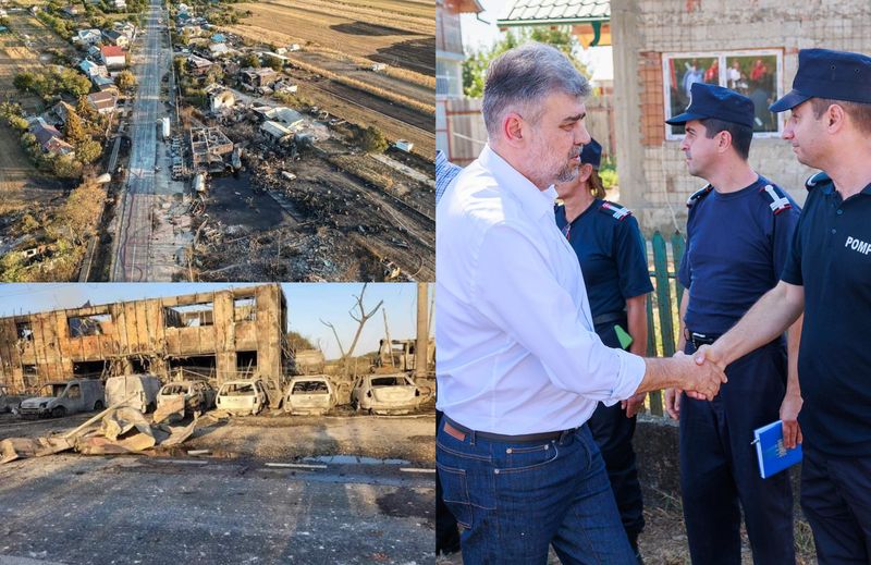 Containere modulare ca locuință pentru oamenii din Crevedia. Ciolacu: "Sunt 7 case afectate, 3 aproape în integralitate, toţi vor fi ajutaţi"