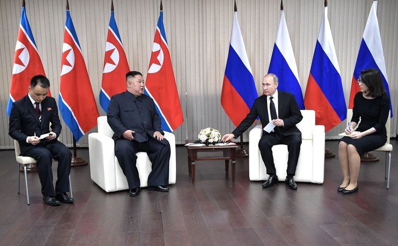 Kim Jong-un și Vladimir Putin, vechi aliați