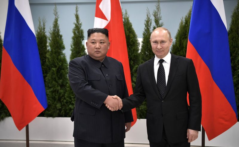 Kim Jong-un și Vladimir Putin, vechi aliați