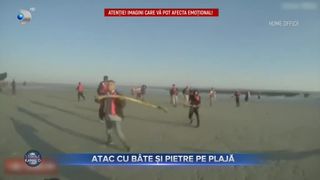VIDEO - Atac cu b&acirc;te și pietre pe o plajă din Franța. Polițiștii au fost atacați de migranți