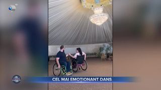 VIDEO - Imagini emoționante au adunat mii de vizualizări. Un cuplu de tineri aflați &icirc;n scaunul cu rotile repetă dansul mirilor