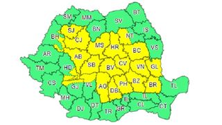 Cod galben de vreme severă &icirc;n Rom&acirc;nia! Județele &icirc;n care sunt așteptate ploi torențiale, vijelii și grindină
