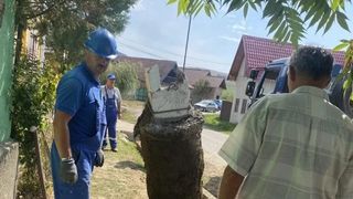 Un copil de 14 ani a doborât un stâlp de curent, în Sibiu, după ce s-a urcat băut la volan
