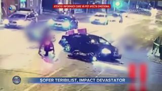 VIDEO- Șofer teribilist, impact devastator. Doi tineri au necesitat îngrijiri medicale