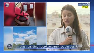 VIDEO - Turist dispărut după accidentul din Delta Dunării. Căutările au fost reluate &icirc;ncă de la primele ore ale dimineții
