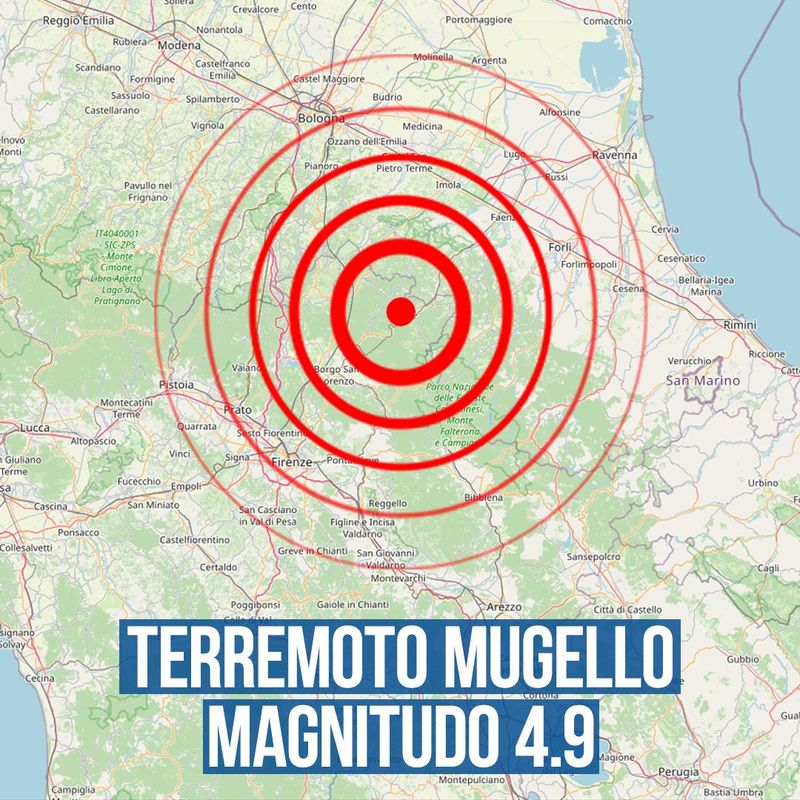 Cutremur puternic Italia de 4,9 grade între Toscana și Romagna