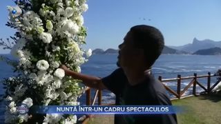 Nuntă într-un cadru spectaculos. Doi tineri din Brazilia au ales să-și unească destinele în fața celebrei statui din Rio de Janeiro