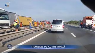VIDEO - Tragedie pe autostrada București-Pitești. Cinci persoane și-au pierdut viața, după ce au fost implicate într-un accident 
