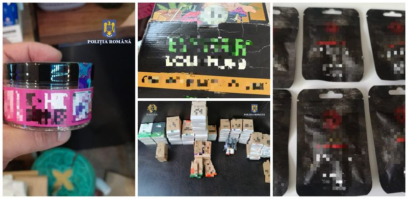 De la ”Fabrica de Vise” au fost ridicate mii de dulciuri cu substanțe psihoactive, vape-uri, plante de canabis, lingouri de argint, laptopuri și telefoane mobile.