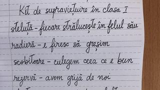 Pe lângă obiecte, care au fiecare câte o semnificație, elevii au primit și o scrisoare.