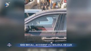 VIDEO- Gigi Becali, accident cu bolidul de lux. Latifundarul nu a coborât din mașină până la sosirea poliției
