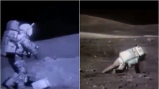 VIDEO - Imagini rare cu astronauții NASA încercând să meargă pe Lună: „Absolut hilar”