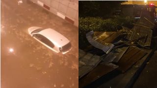 VIDEO - Urmările furtunii de cod roșu din Craiova:  zeci de mașini avariate și acoperișuri luate de vânt