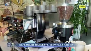 VIDEO - Cafeaua de dimineață, servită la pachet. &Icirc;n timp ce unii aleg să-și facă cafeaua acasă, alții preferă să o cumpere &icirc;n drum spre locul de muncă