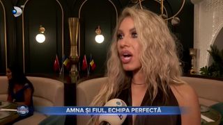 VIDEO - Amna și fiul, echipa perfectă. &bdquo;Sunt foarte m&acirc;ndră de el și de familia pe care o avem. Suntem o super echipă&rdquo;