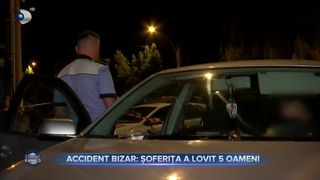VIDEO - Accident teribil în Timiș! O șoferița a pierdut controlul volanului și a lovit cinci oameni