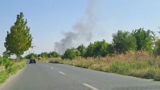 Pompierii intervin în cazul unui incendiu de vegetație, în Glina. Flăcările au cuprins 12.000 de metri pătraţi