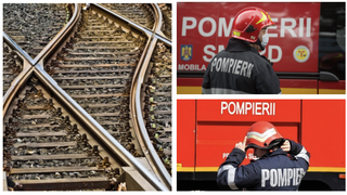 Incendiu de vegetație &icirc;n Buciumeni. A fost solicitată scoaterea de sub tensiune a liniei de contact &icirc;ntre Chitila - Buftea - Periş.  La fața locului intervin 16 autospeciale de stingere și două ambulanțe SMURD