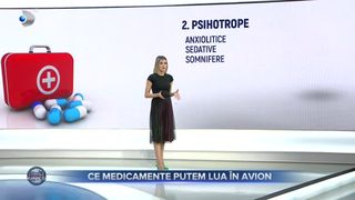 VIDEO - Ce medicamente putem lua în avion: pastile pentru dureri de cap, picături pentru ochi sau pilule anti-vomitive