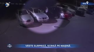 VIDEO - Veste surpriză, scrisă pe mașină. T&acirc;nără, aflată &icirc;n primele luni de sarcină, i-a dat partenerului ei vestea cea mare printr-un bilet