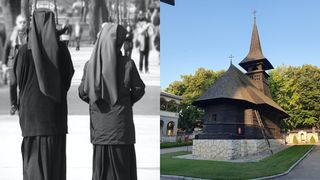 VIDEO - Măicuțe de la mănăstirea Sf&acirc;nta Maria din Techirghiol, bătute de un bărbat nervos, după ce acesta a fost rugat să vorbească mai &icirc;ncet. Femeile au fost amenințate cu moartea