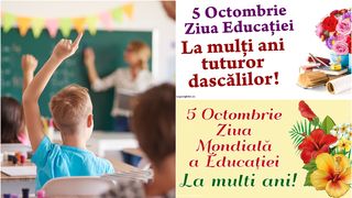 Mesaje de Ziua Educației 2023: Urări și felicitări pentru educatori, învățători și profesori. „Doamna profesoară să aveţi parte de toată căldură omenirii, un ocean de sănătate şi toate florile lumii adunate în cel mai frumos buchet! La mulţi ani!”