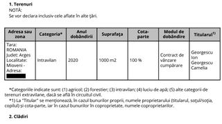 Declarația de avere