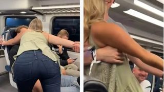 O femeie beată a început să urle la turiștii germani aflați într-un tren din New York, sugerându-le „să iasă din America”