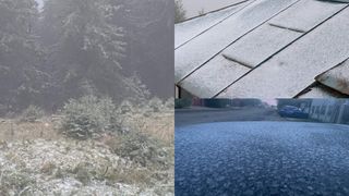 VIDEO- Prima ninsoare din această toamnă. La munte au căzut primii fulgi de nea. Prognoza meteo actualizată