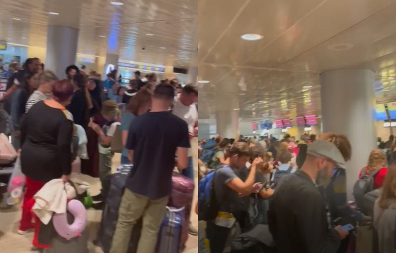Oameni în aeroport, în Israel