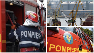 Incendiu &icirc;n Portul Constanța. O bandă transportatoare și un buncăr au fost cuprinse de flăcări. Nu au fost raportate victime