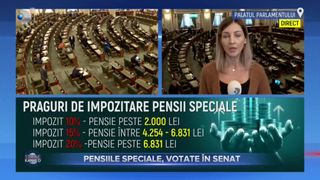 VIDEO - Pensiile speciale, votate în Senat. Proiectul urmează să ajungă pe masa Camerei Deputaților