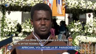 VIDEO - Africanii, voluntari la pelerinajul Sfintei Parascheva. Trei studenți la teologie își petrec timpul printre credincioșii sosiți la Iași