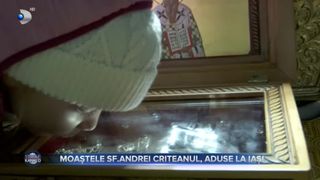 VIDEO - Moaștele Sfântului Andrei Criteanul, aduse la Iași. Mii de credincioși au venit să se roage la moaște