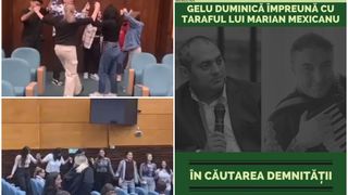 VIDEO- Metodă inedită de predare, &icirc;n Timișoara. Taraful a urcat pe scena amfiteatrului, iar studenții au &icirc;nceput să danseze