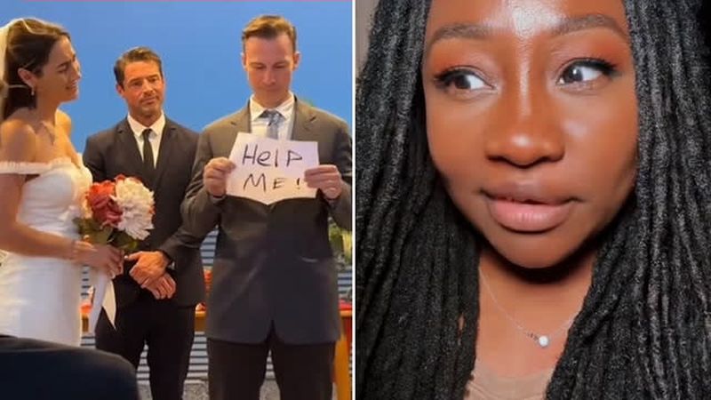 VIDEO - Mireasă „umilită” de mire în fața altarului. Reacția unei femei a devenit virală