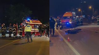 FOTO/VIDEO - Accident mortal aseară &icirc;n Capitală. Un motociclist a fost spulberat de un șofer, testat pozivit la alcool și la substanțe interzise