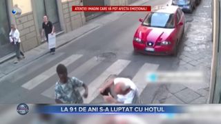VIDEO - La 91 de ani, un bărbat din Italia  s-a luptat cu hoțul care a &icirc;ncercat să-l jefuiască