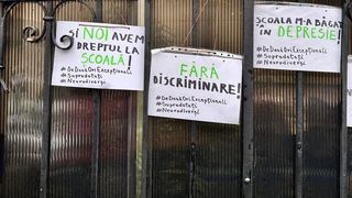 Protest la Ministerul Educației