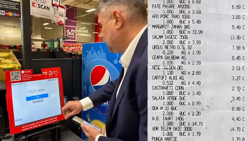 Marcel Ciolacu la cumpărături
