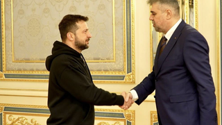 Volodimir Zelenski și Marcel Ciolacu
