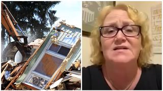 VIDEO. O femeie care s-a &icirc;ntors din vacanță și-a găsit casa demolată. "Am greșit adresa, ne cerem scuze"