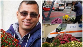 Florin Oprița, florar de meserie a plantat și anul acesta flori în fața Spitalului din Sibiu. Acest gest, spune el este unul de mulțumire față de personalul medical care salvează zilnic viețic.