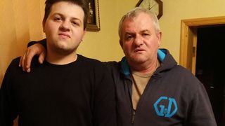 Victor Grozavu &icirc;mpreună cu fiul său Andrei Grozavu