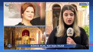 VIDEO - Actrița Natașa Raab, pl&acirc;nsă de foștii colegi de scenă. Trupul ne&icirc;nsuflețit este depus la capela unei biserici din Craiova