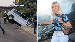 VIDEO - Profesoară de teatru omorâtă de o dubă. Autoturismul nu era asigurat la momentul parcării, a luat-o la vale și a accidentat mortal femeia