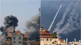 Bloc din centrul Israelului, avariat, după un atac cu rachete din F&acirc;șia Gaza. Sunt căutați supraviețuitori sub dăr&acirc;mături